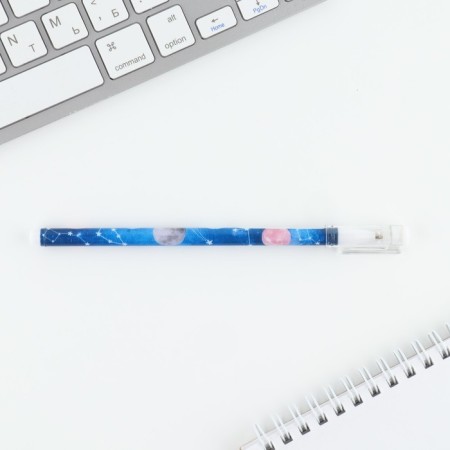 Ballpack blue paste 0.5 mm with cap "Moon" Plastic-4