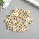Buttons wood for creativity 4 punctures "Chamomile with a bright middle" nr 30pcs 1.5x1.5x0.3 cm