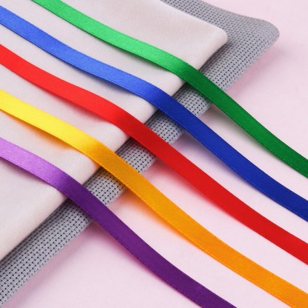A set of satin ribbons "Rainbow", 5 pcs, size 1 tape: 10 mm × 23 ± 1 m-1