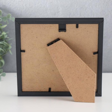 Photo frame plastic Gallery 15x15 cm, 636477-3, black with silver (plastic screen)-3