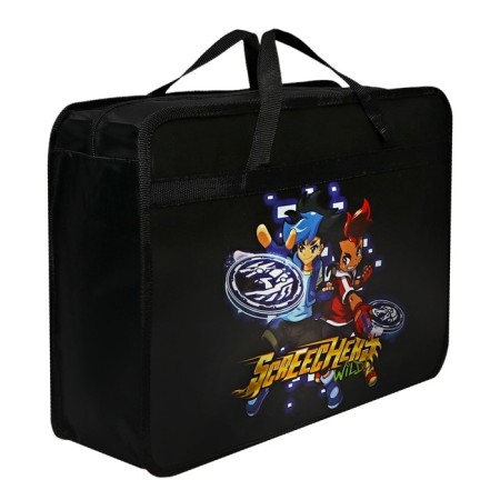 Folder with A4 handles, 330 x 260 x 120 mm, plastic, pens-textiles, "wild tablets"
