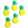 Decor Silicon "Pineapp" set of 5 pcs., Size 1 pc. - 2.5 × 4.5 × 0.3 cm, glue pads
