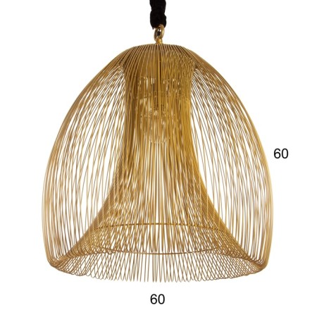 Ceiling lamp "Flop" Golden 1x40W, E27, 60x60x72 cm-2