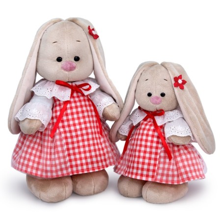 Soft toy "Bunny mi in a sundress in a cage", 25 cm-3