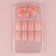 Nyudovnaya patch nails, 24 pcs, adhesive plates, square shape, glossy color light-beige
