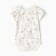 Body baby with short sleeve, white color/bunnies, height 68