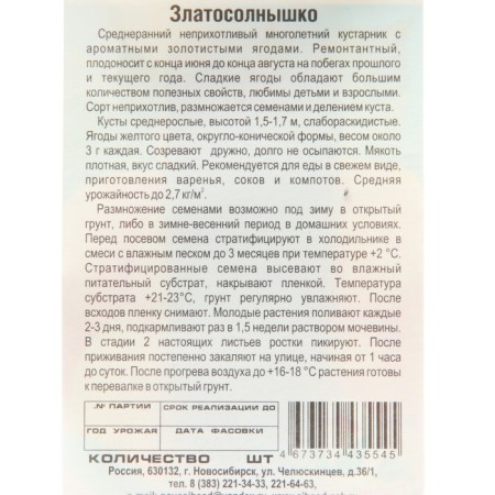 Raspberry "Zlatosolnyshko", 10 pcs-2
