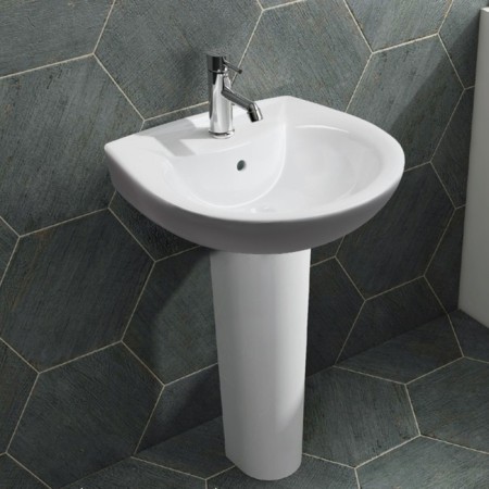 Washbuilder of the LZSF "Optima", width 560 mm, with overflow, with a hole for the mixer