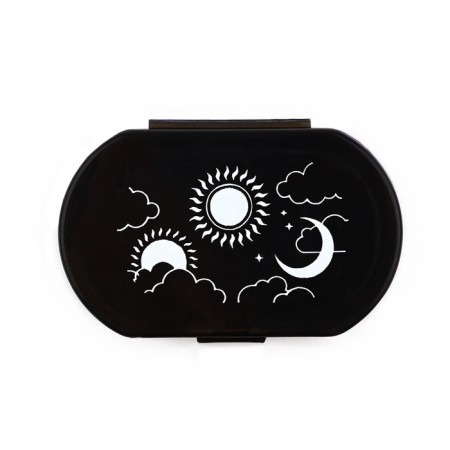Aider "Health", 3 sections, black, 6 x 4 x 1.3 cm