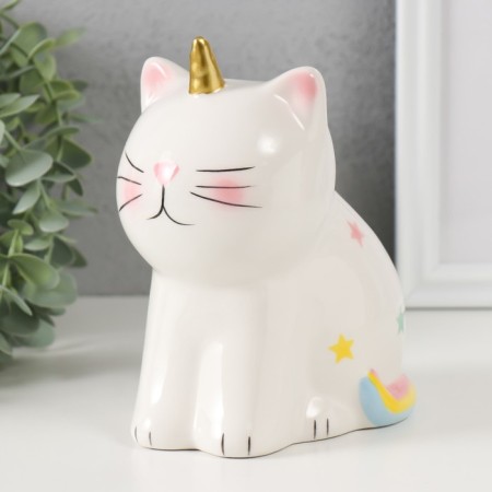 Pig a piggy bank Ceramics "Cat-Sable" 13x10x16 cm