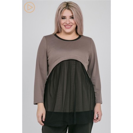 Women's tunic, size 54, brown color