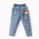 Jeans for the boy are insulated, the color is light/blue, height 92 cm