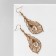 Earrings hanging "feathers" peacock, color black gold, 7.5 cm