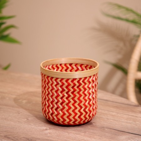 Wicker basket, from bamboo 15x15x15 cm
