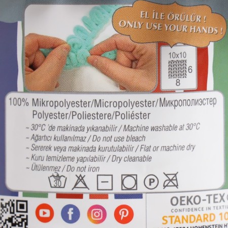 Yarn "Puffy Fine" 100% micropoliester 14.5m/100g (415 Sand)-3