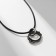 Pendant men's “ring”, gray color on a black lace, 45 cm