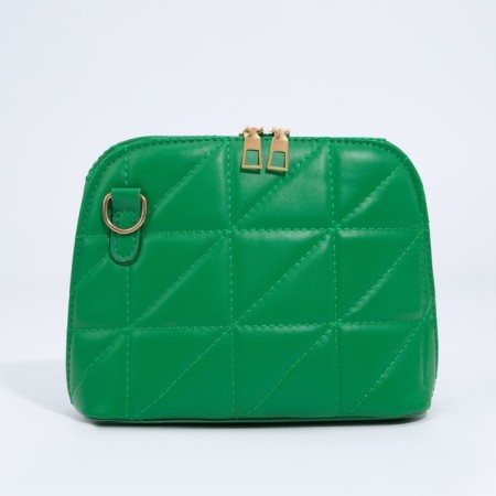 Bag Cross-Bodi with a zipper, green color-1