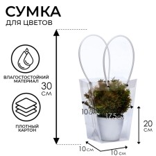 Flower bag is transparent moisture-resistant, 17.5x10-10x10-20 cm