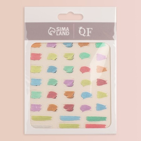 Nail stickers "pastel colors", voluminous, multi -colored-4