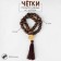 Parsing wooden "Orthodox" with a cross, brush, 33 beads, brown color