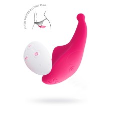 Clital vibrator in the panties of Jos Pansy, silicone, pink color, 8 cm