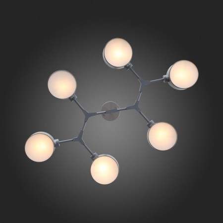 Ceiling EVOLUCE lamp. Sle183702-06. Gemento. 6x60 W, E14, 73x95.5x32 cm, gray color-7