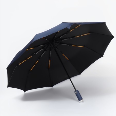 Autoton automatic umbrella, with a lantern, 3 additions, 10 knitting needles, r = 51 cm, blue color-4