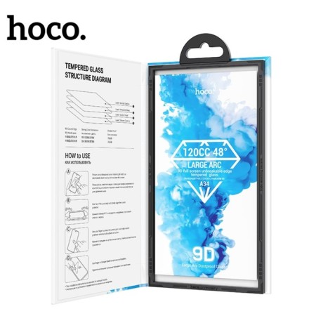 Hoco protective glass for iPhone 15 Pro, Full-Screen, 0.4 mm, full glue-9