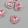 Decor for creativity Metal "Medalon Heart in Rhouses" Pink 1.8x1.7 cm