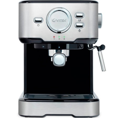 Vitek VT-1520 MC coffee maker, rye, 850 watts, 1.5 l, cappuccino, silver-black