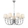 PERCY chandelier, 7x40W E14, chromium color