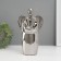Ceramics candlestick for 1 candle "Angel" d = 3.5 cm silver 14x9.5x25 cm