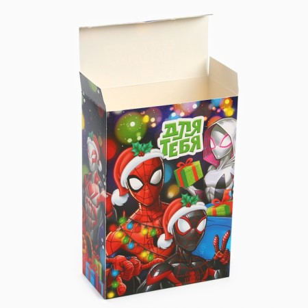 Folding box, 16 x 23 x 7.5 cm "Happy New Year!", Spider-Man-4