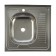 Kitchen sink trio, overhead, without siphon, 60x60 cm, left, stainless steel 0.4 mm