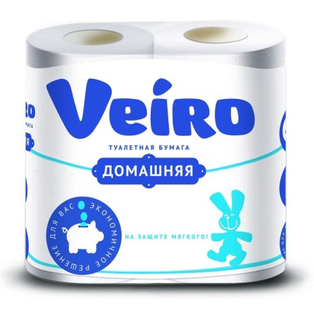 Toilet paper Veiro "Home, White, 2 layers, 4 rolls