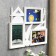 Photo frame Plastic in 3 photos 10x15 cm "ruler and compass" white 28x34x3 cm