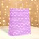 Craft package, purple in white peas, 33 x 26 x 12 cm