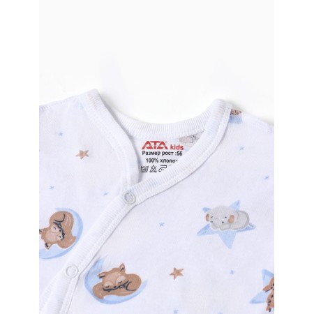 Children's overalls with scratches "dream", milk/blue color, height 56-1