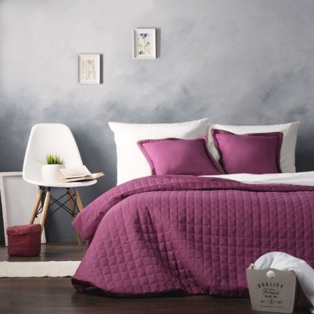 Set "Ibiza": a bedspread 160 x 220 cm, pillowcase 40 x 40 cm - 2 pcs, purple color