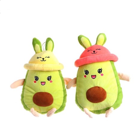 Soft toy "avocado", in a panama, with ears-3