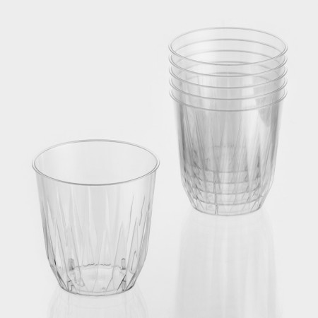 A glass of plastic disposable "Bakkara", 200 ml, transparent-7