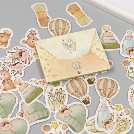 Stickers for creativity "Our baby" embossing gold set 48 pcs 9x7x0.8 cm-6