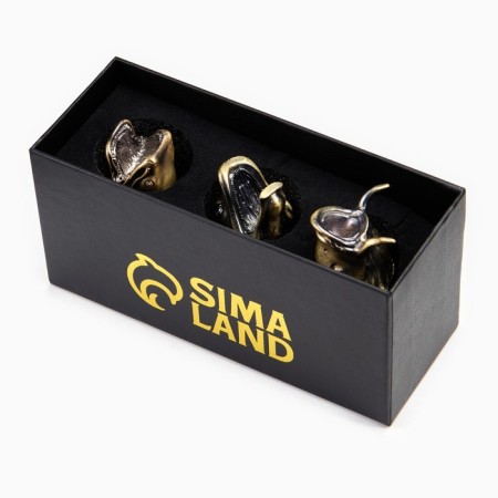 Stacks for vodka "Successful catch", a set of 3 people, a stack 50 ml, bronze-4