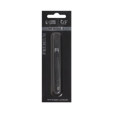 Pinzet "Premium" straight, narrow, 9 × 0.6 cm, on the blister, black color-6