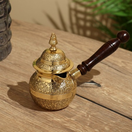 Turk with a lid 20x11x14 cm, brass-1