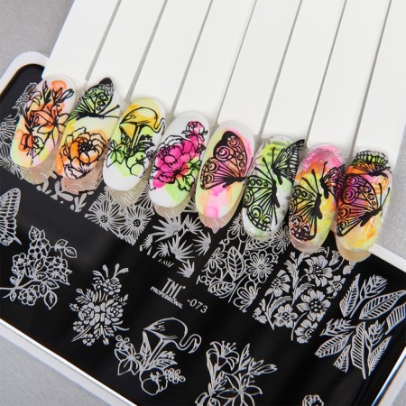 TNL Premium Flower`s Mooded Stamping Plave-2