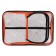 Penal 3 sections, tab inside, 140 x 210 x 40 mm, fabric, calligrata top block "geese"