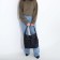Love bag with a zipper, 4 outer pockets, blue color