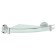 Corner shelf with holders, width 26 cm, matte glass, chrome