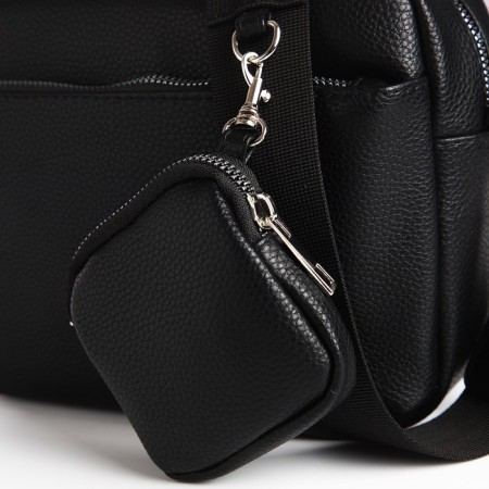 Women's bag over the shoulder Textura, small size, black color-9